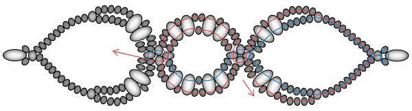 Diagram of stringed beads